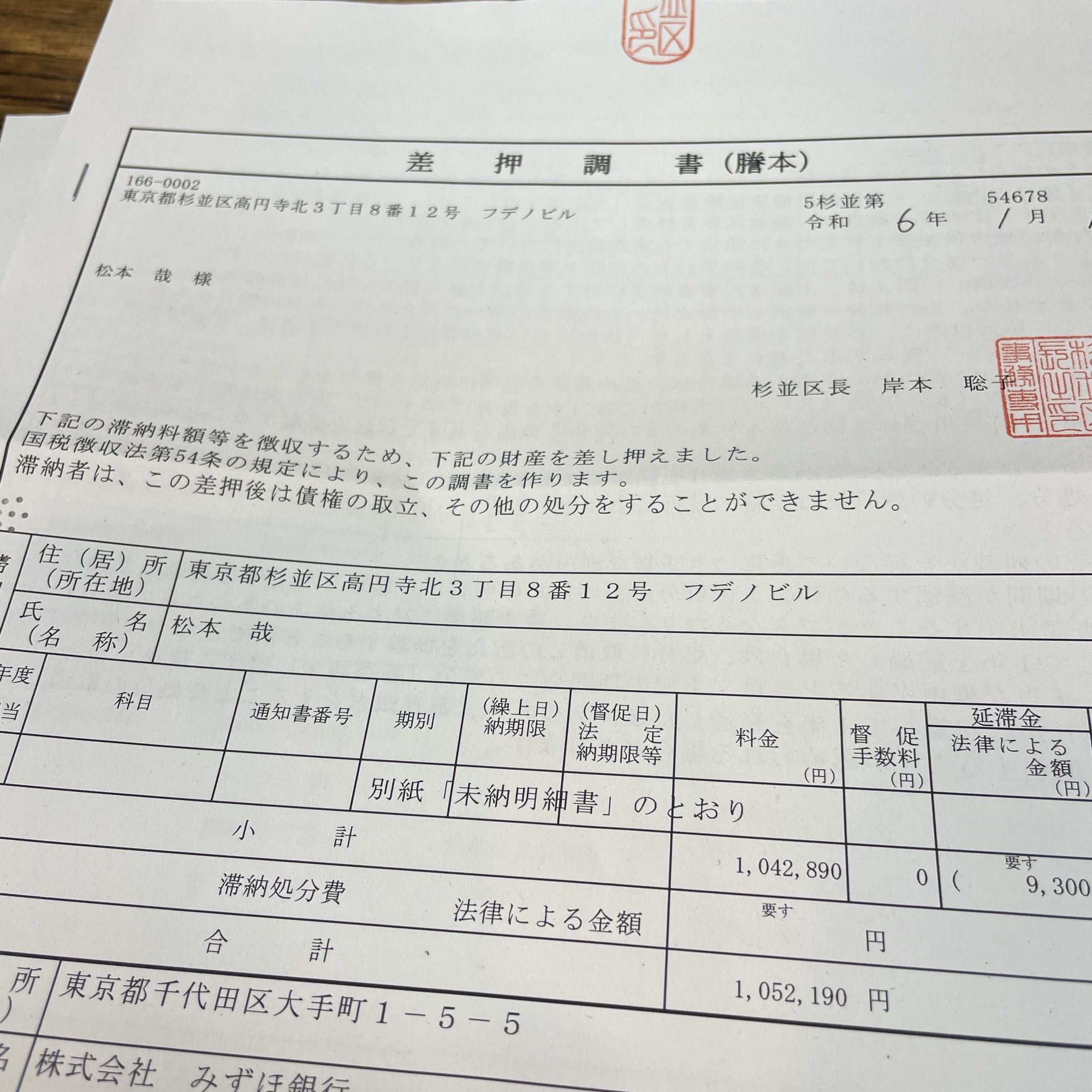 財産差し押さえられた！ – 松本哉の適当な日記